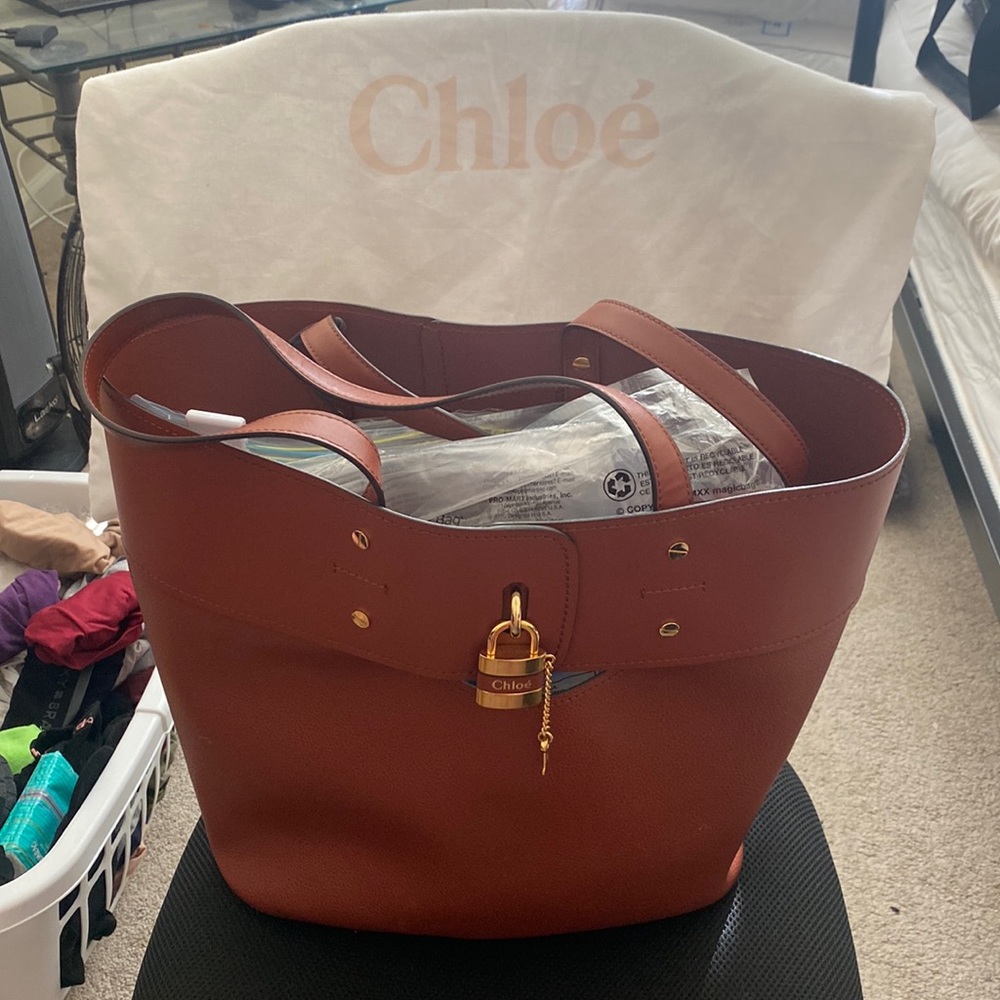 Chloe Red Tote Bag